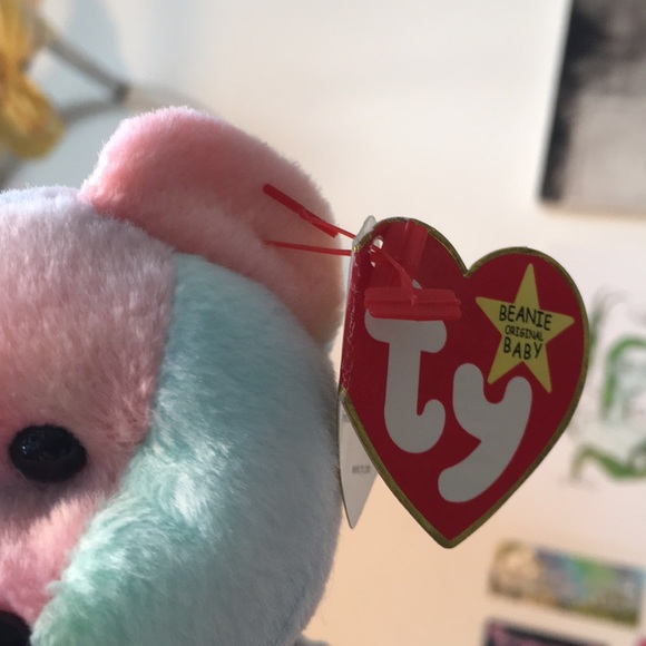 Rare ty Peace Bear beanie baby perfect construction with tag errors - Picture 4 of 15